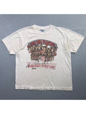 VTG 1990 NBA Playoffs Portland Trailblazers Caricature Salem Shirt T-Shirt Sz XL
